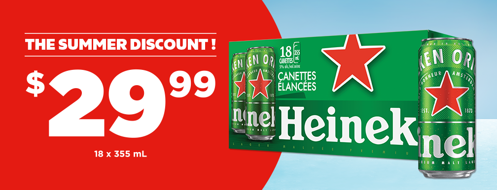 Promotion Heineken, 18 cans 29,99