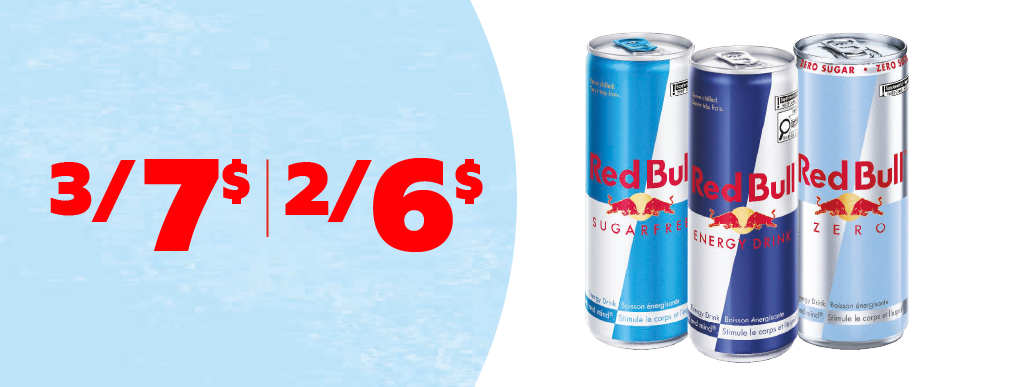 Promo Red Bull 3 pour 7$